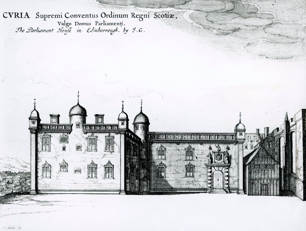 Parlament w Edynburgu (rycina) (zdjęcie bundw) autorstwa Wenceslaus Hollar