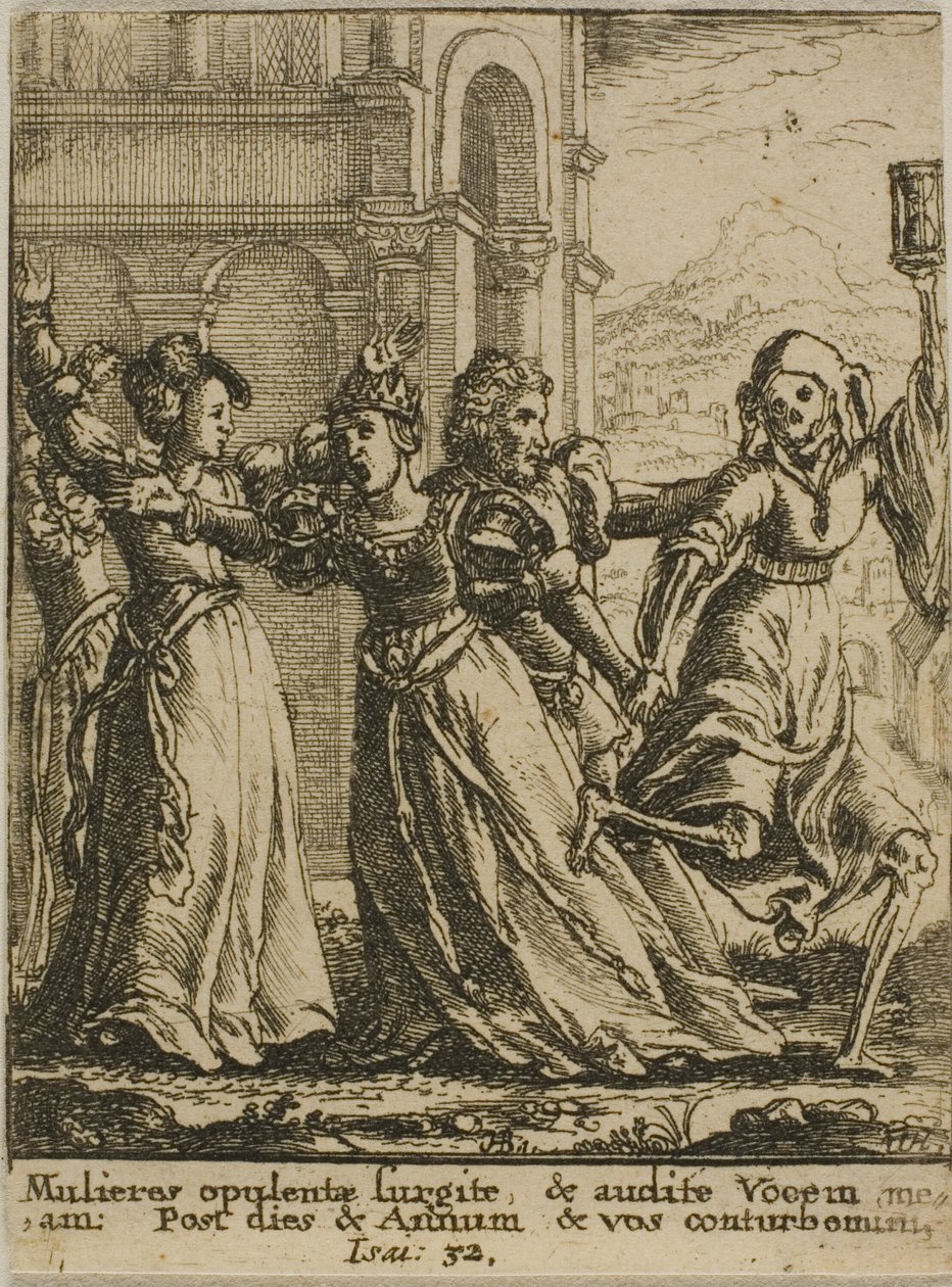 Królowa i Śmierć autorstwa Wenceslaus Hollar
