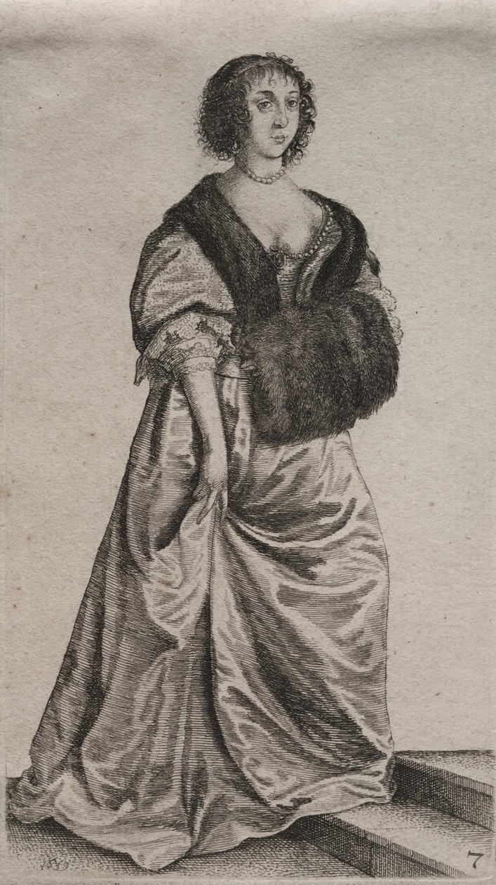 Kilka zwyczajów angielskich kobiet, od szlachty do kobiet wiejskich, 1639. autorstwa Wenceslaus Hollar