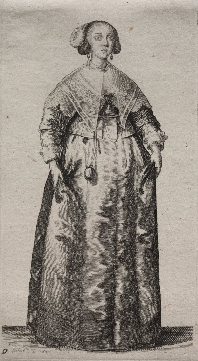 Kilka nawyków angielskich kobiet, od szlachty do kobiet wiejskich…, 1640. autorstwa Wenceslaus Hollar