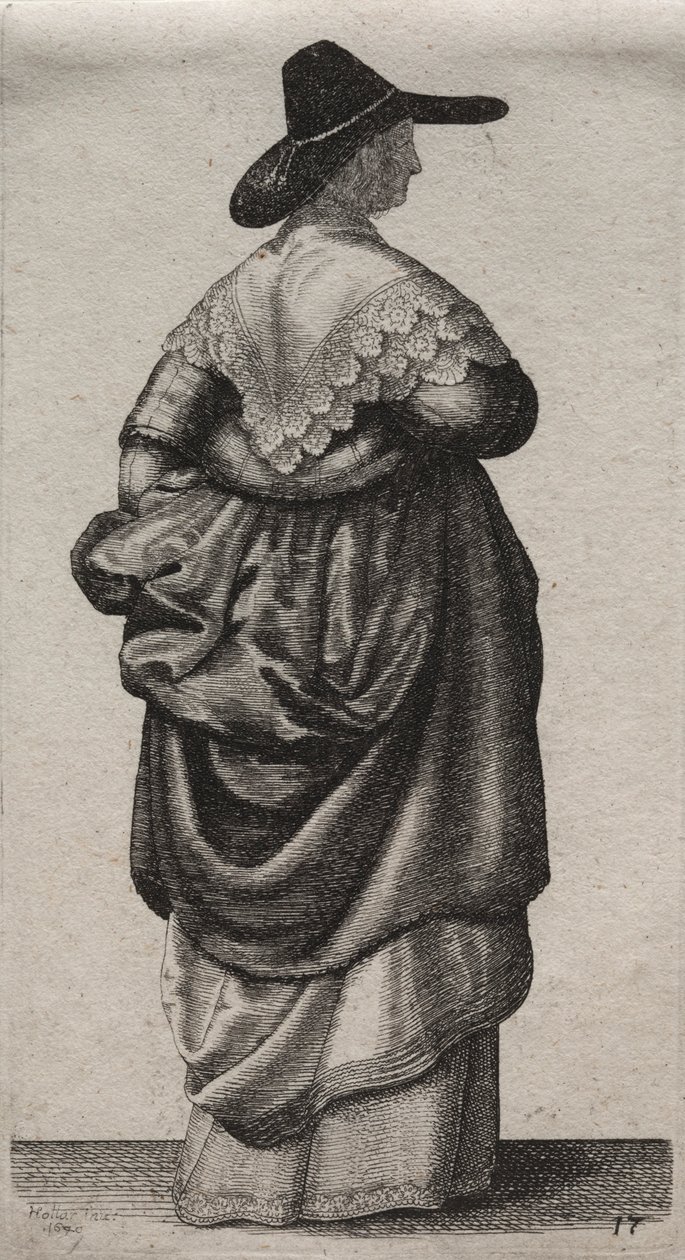 Kilka nawyków angielskich kobiet, od szlachty do kobiet wiejskich…, 1640. autorstwa Wenceslaus Hollar