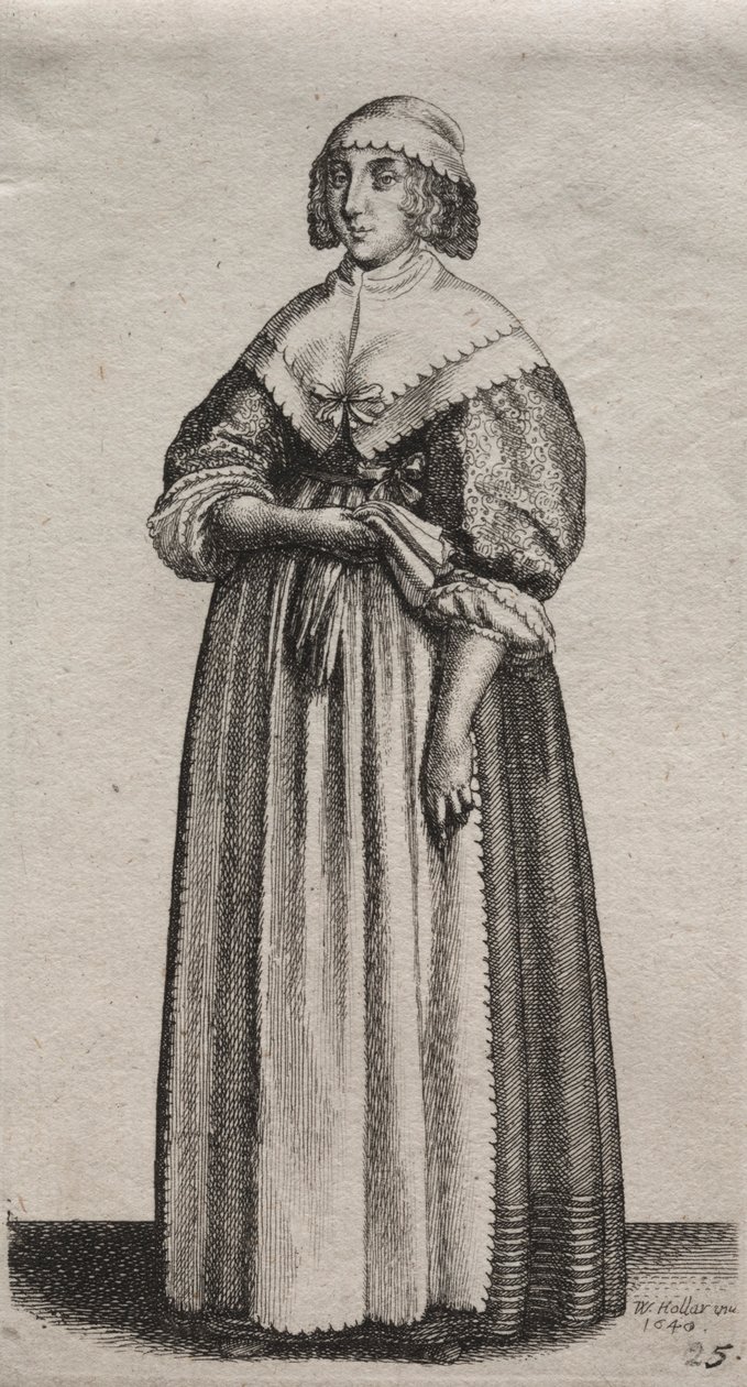 Kilka nawyków angielskich kobiet, od szlachty do kobiet wiejskich…, 1640. autorstwa Wenceslaus Hollar