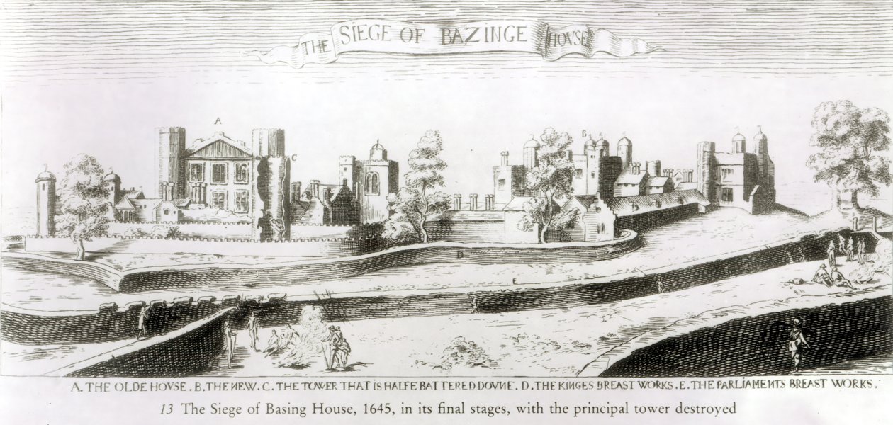 Oblężenie Basing House, 1645 autorstwa Wenceslaus Hollar