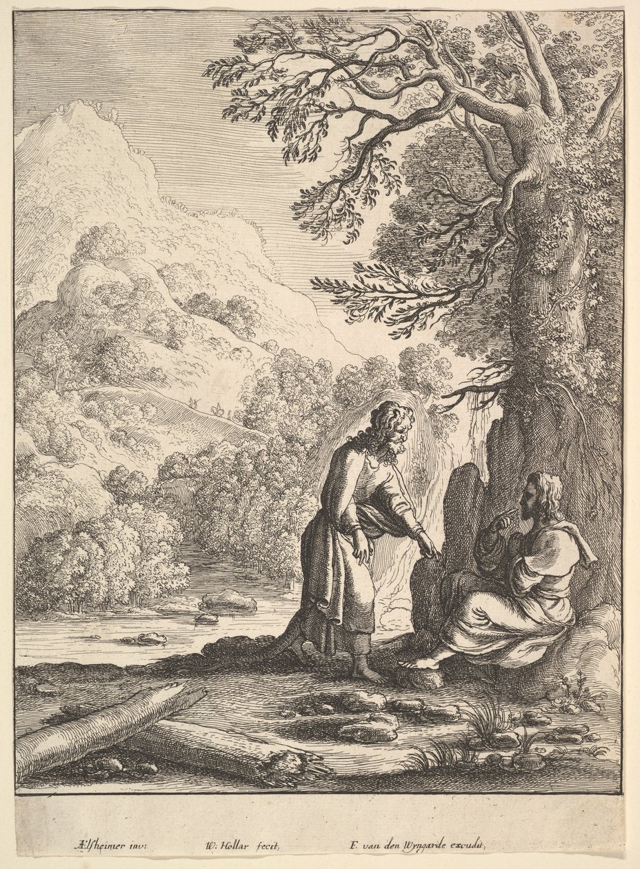 Kuszenie, 1625-77. autorstwa Wenceslaus Hollar