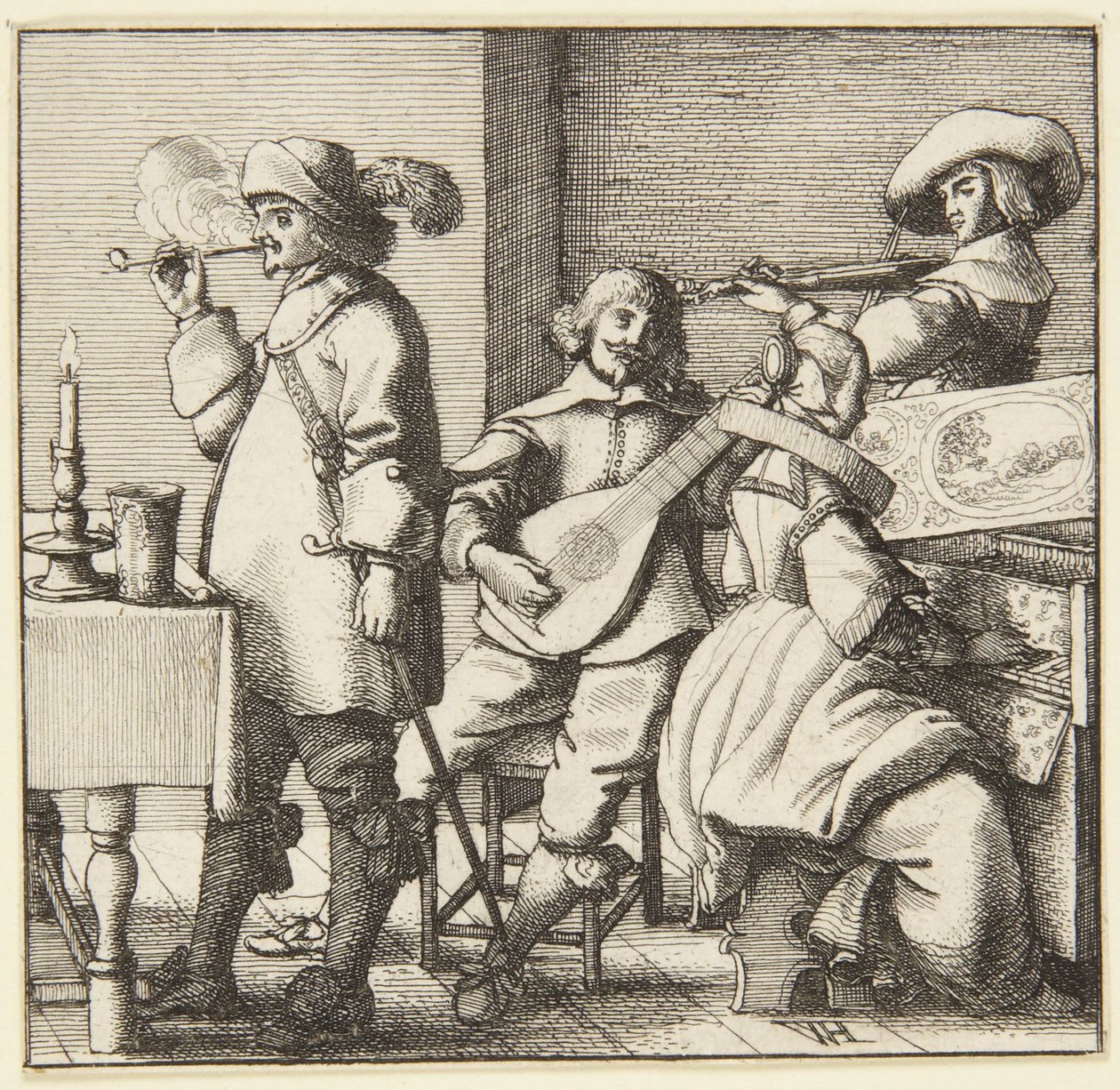 Trio autorstwa Wenceslaus Hollar