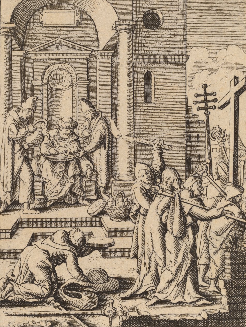 Umycie rąk. autorstwa Wenceslaus Hollar