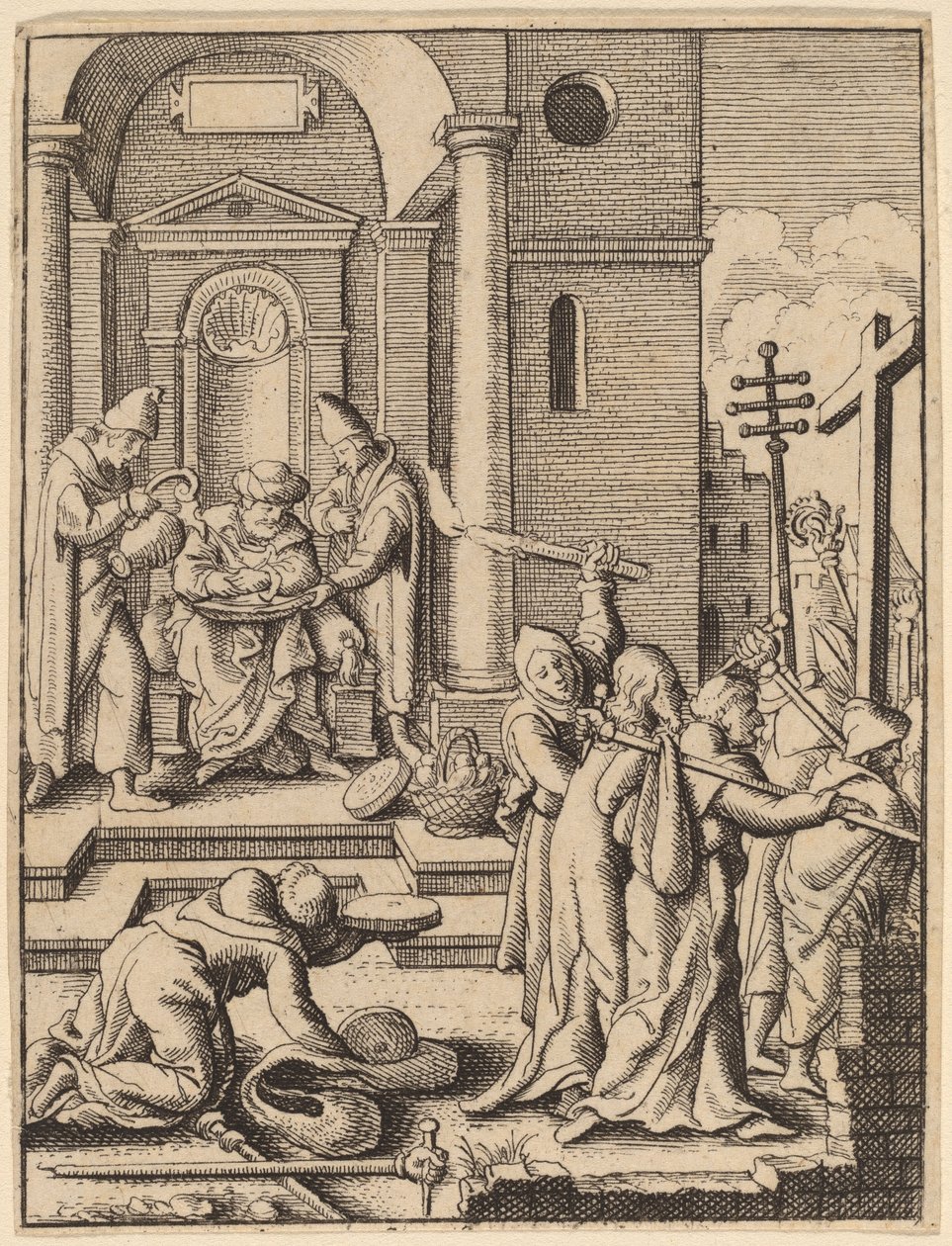 Umycie rąk autorstwa Wenceslaus Hollar