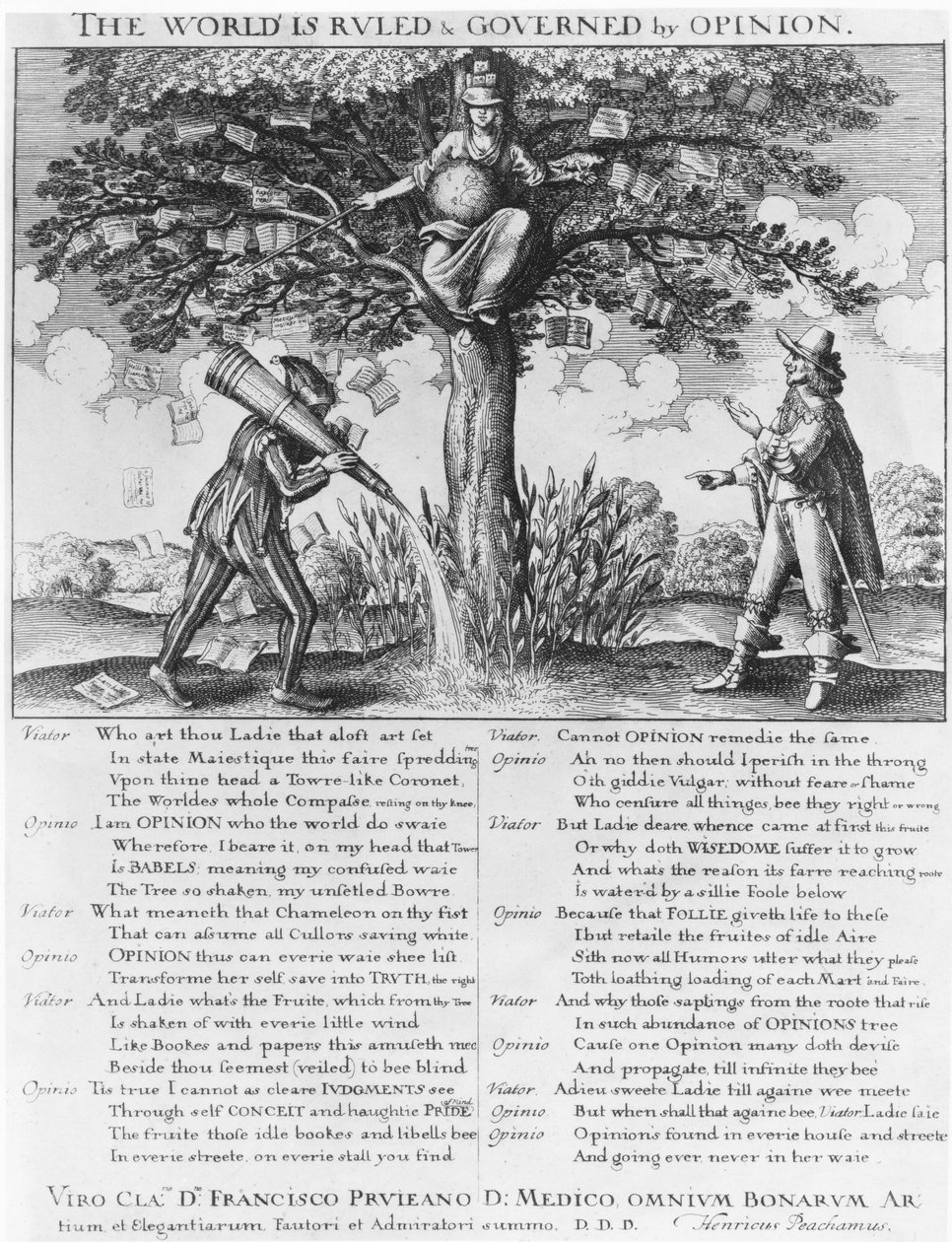 Świat jest rządzony i rządzony przez opinię autorstwa Wenceslaus Hollar