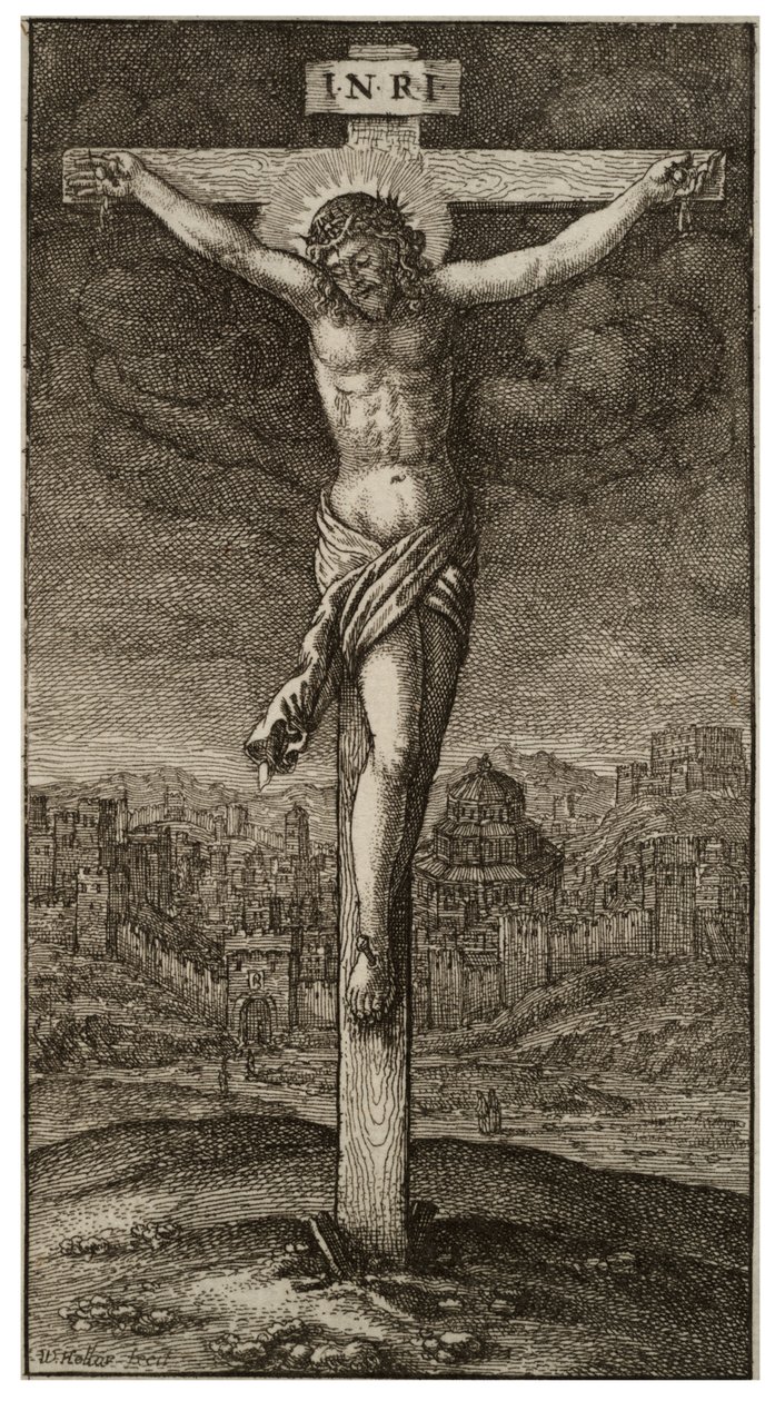 Ukrzyżowanie autorstwa Wenceslaus Hollar