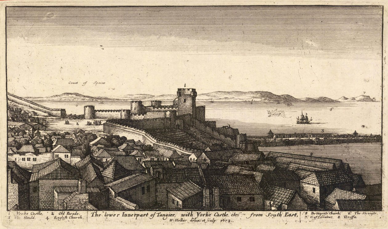Dolna wewnętrzna część Tangeru autorstwa Wenceslaus Hollar