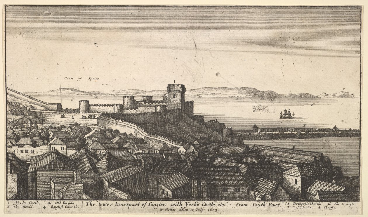 Dolna wewnętrzna część Tangeru, 1673. autorstwa Wenceslaus Hollar