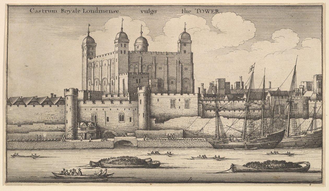 Tower of London, 1625-77. autorstwa Wenceslaus Hollar