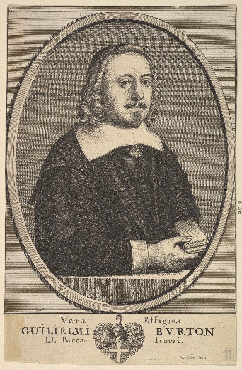Vera Effigies Guilielmi Burton L.L. Matura, 1657-58. autorstwa Wenceslaus Hollar