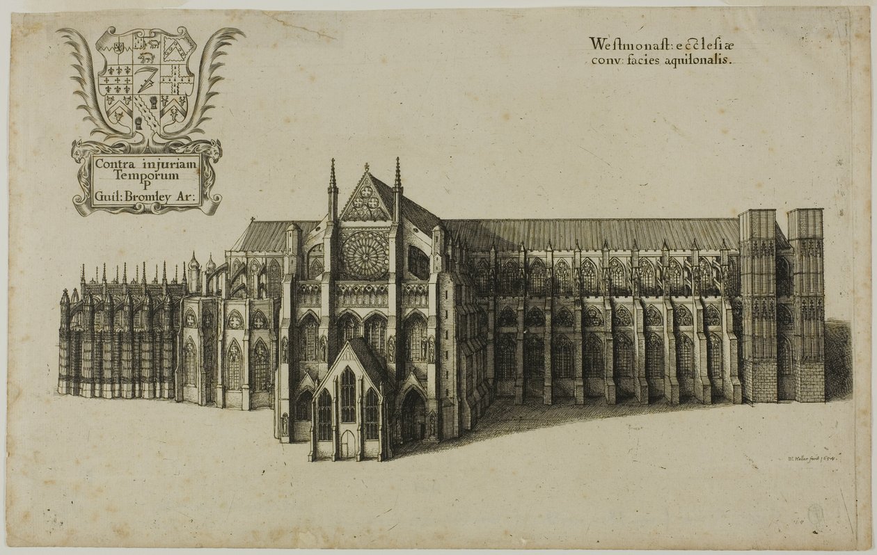 Widok z kościoła North Westminster autorstwa Wenceslaus Hollar