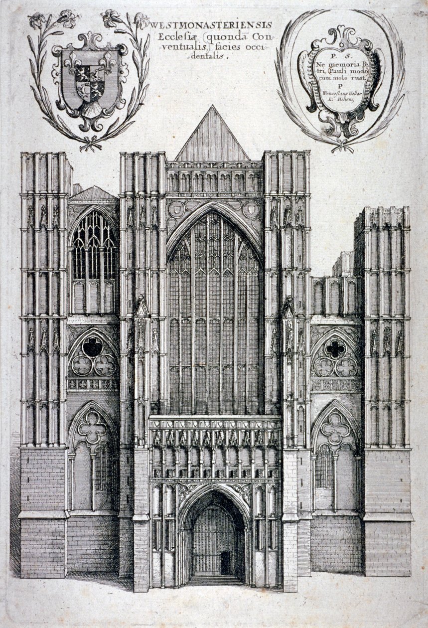 Opactwo Westminsterskie, Londyn, c1650 autorstwa Wenceslaus Hollar