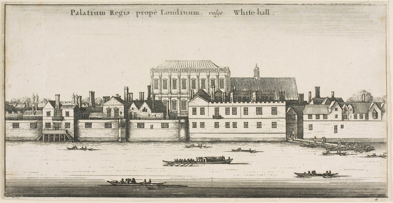 Whitehall od rzeki autorstwa Wenceslaus Hollar