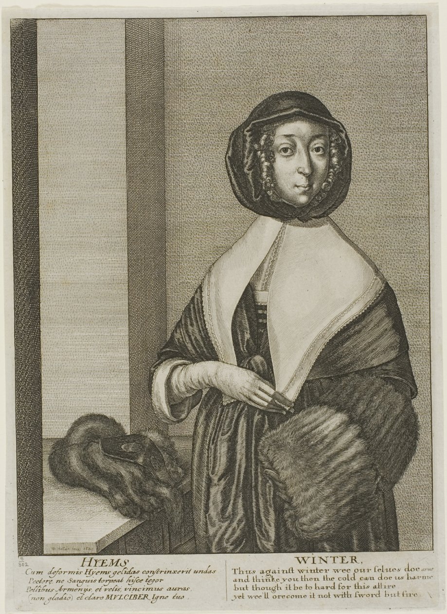 Zima autorstwa Wenceslaus Hollar