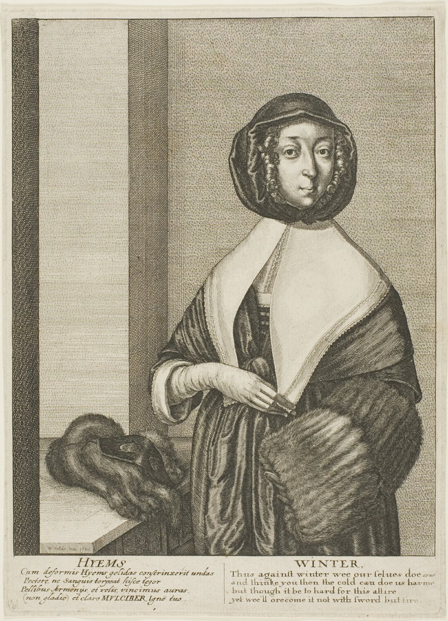 Zima autorstwa Wenceslaus Hollar