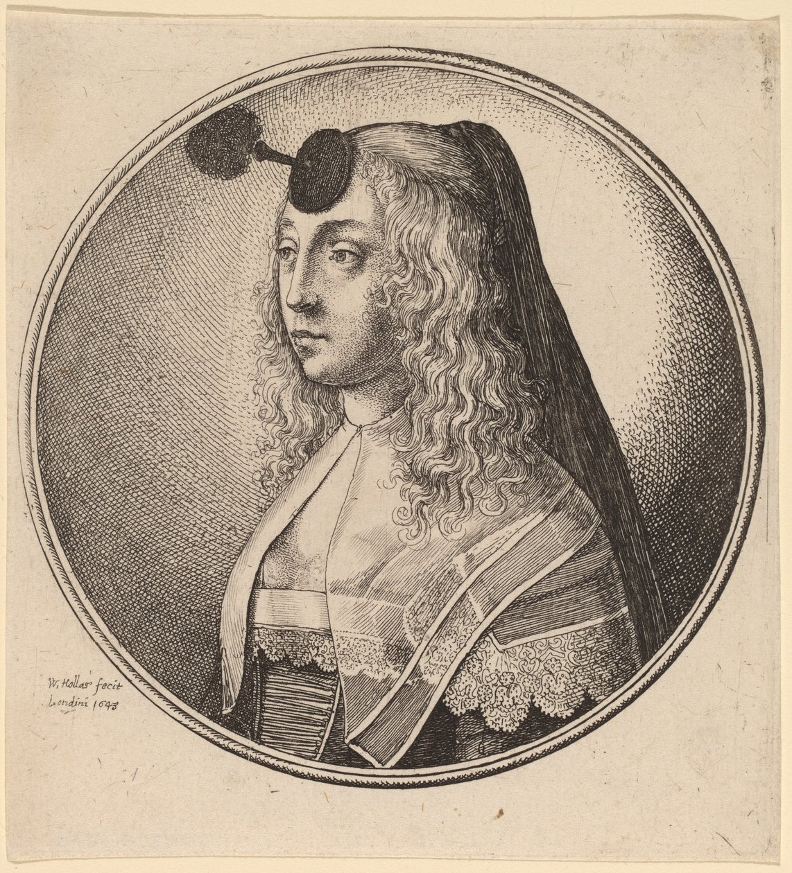 Kobieta z Antwerpii autorstwa Wenceslaus Hollar