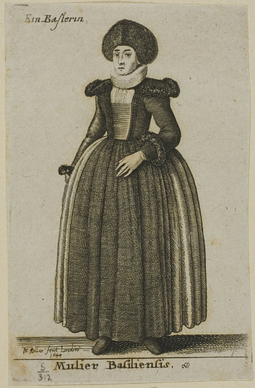 Kobieta z Bazylei autorstwa Wenceslaus Hollar