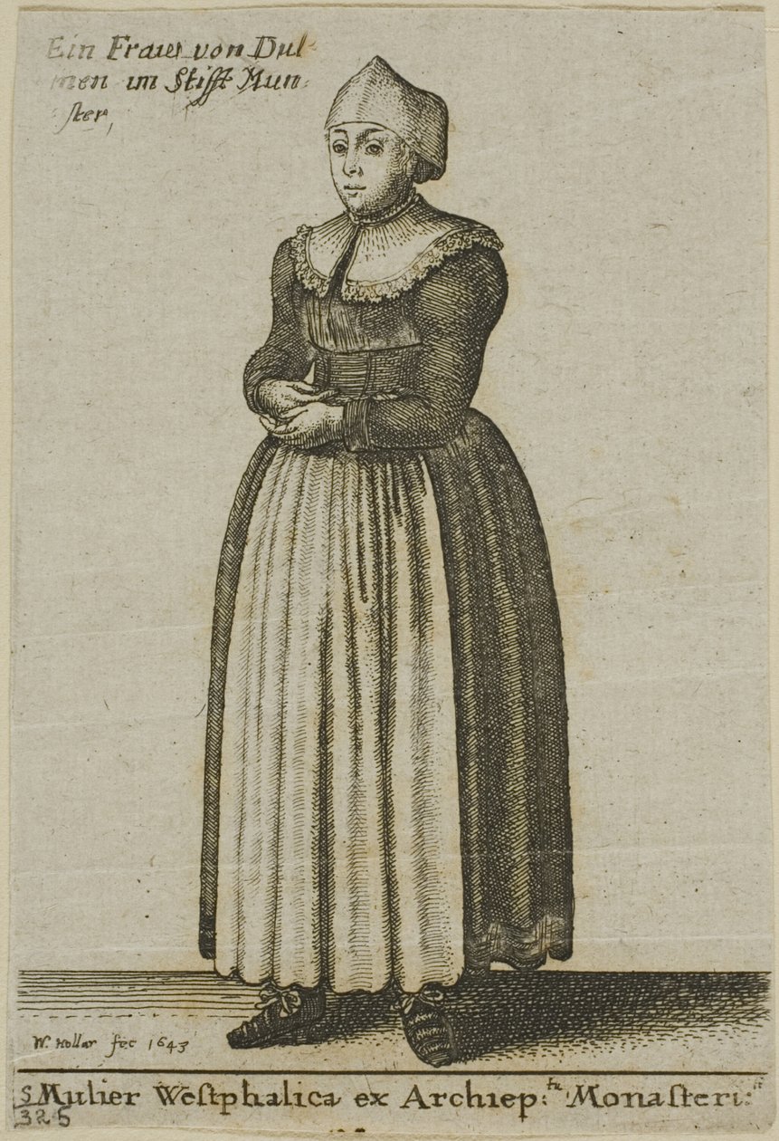 Kobieta z Westfalii autorstwa Wenceslaus Hollar