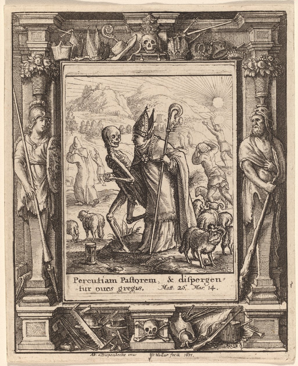 Biskup autorstwa Wenceslaus Hollar after Hans Holbein the Younger after Abraham van Diepenbeeck