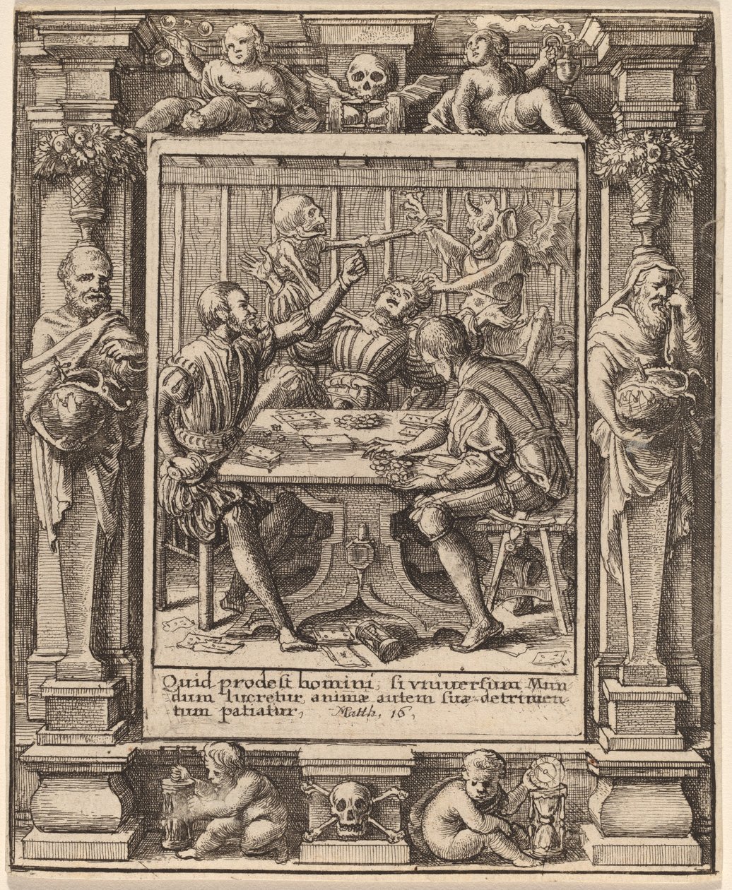 Gracze autorstwa Wenceslaus Hollar after Hans Holbein the Younger after Abraham van Diepenbeeck