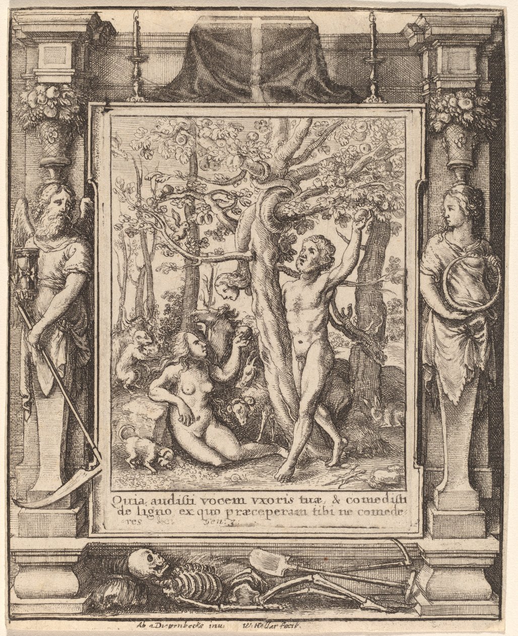 Rajski ogród autorstwa Wenceslaus Hollar after Hans Holbein the Younger after Abraham van Diepenbeeck
