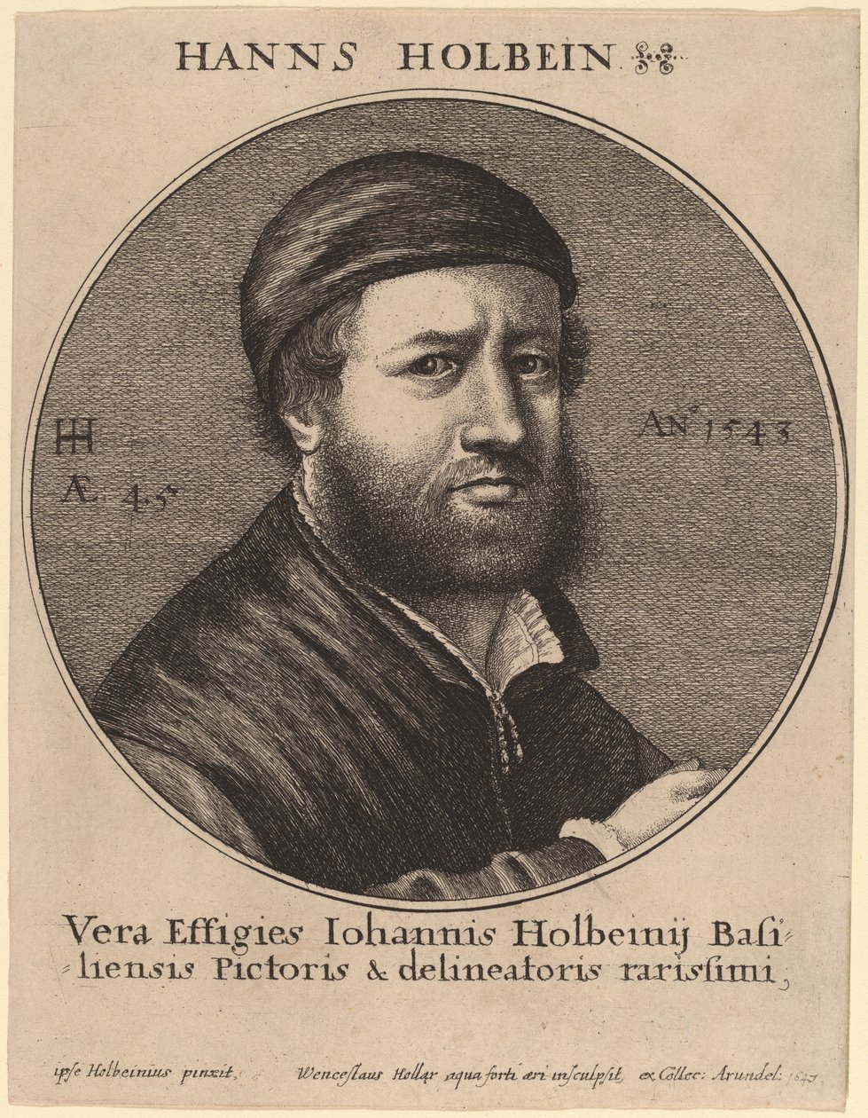 Hans Holbein Młodszy autorstwa Wenceslaus Hollar after Hans Holbein the Younger