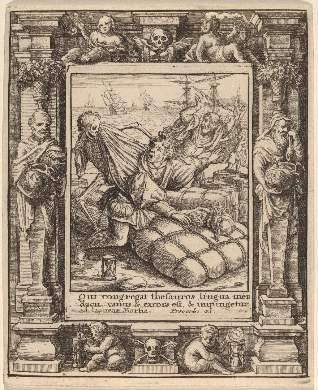 Kupiec autorstwa Wenceslaus Hollar after Hans Holbein the Younger after Abraham van Diepenbeeck