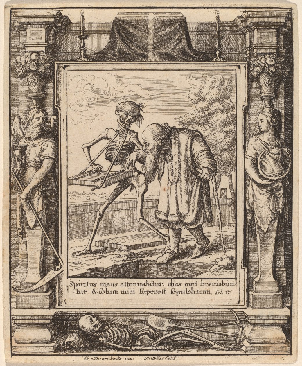 Starzec autorstwa Wenceslaus Hollar after Hans Holbein the Younger after Abraham van Diepenbeeck
