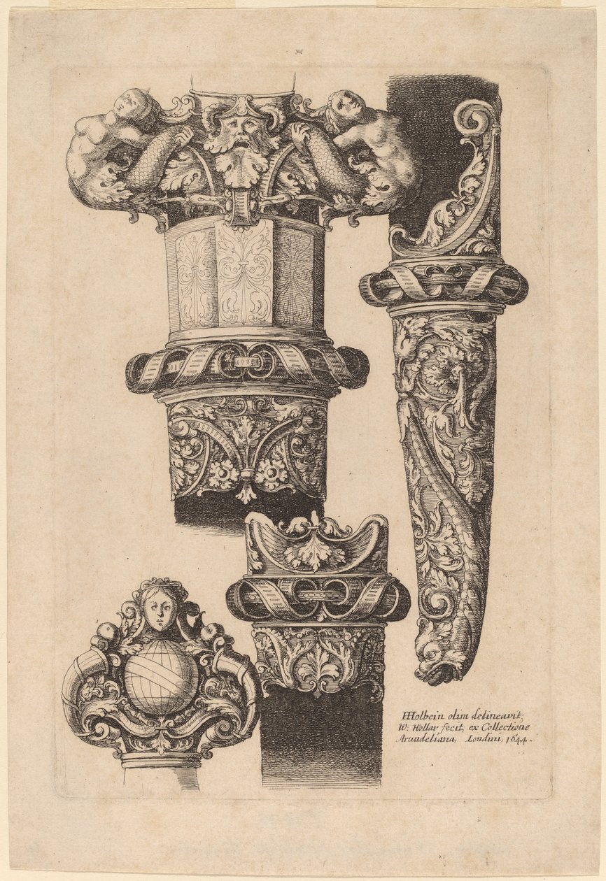 Ozdoba na sztylet i pochwę autorstwa Wenceslaus Hollar after Hans Holbein the Younger