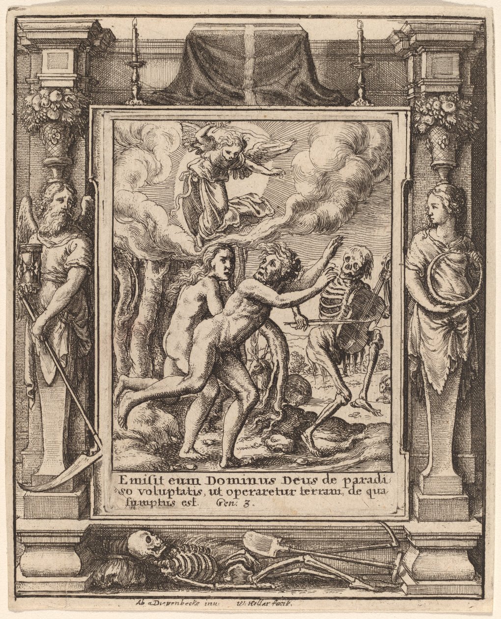 raj utracony autorstwa Wenceslaus Hollar after Hans Holbein the Younger after Abraham van Diepenbeeck