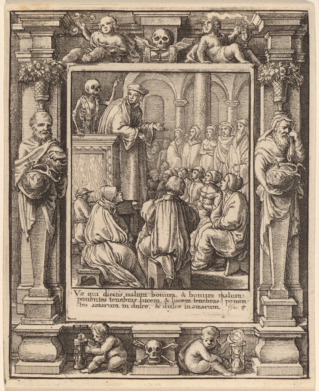 Kaznodzieja autorstwa Wenceslaus Hollar after Hans Holbein the Younger after Abraham van Diepenbeeck