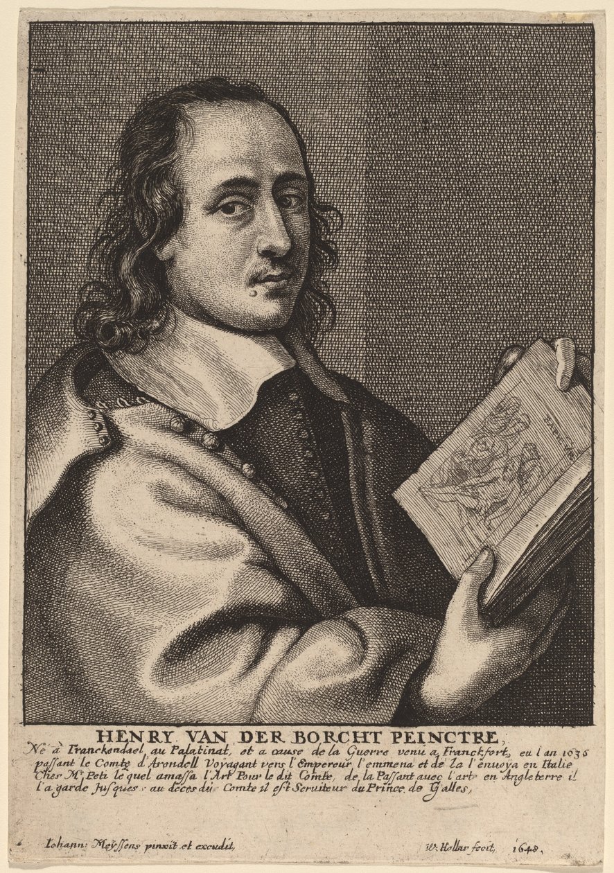 Henry van der Borcht, malarz autorstwa Wenceslaus Hollar after Joannes Meyssens
