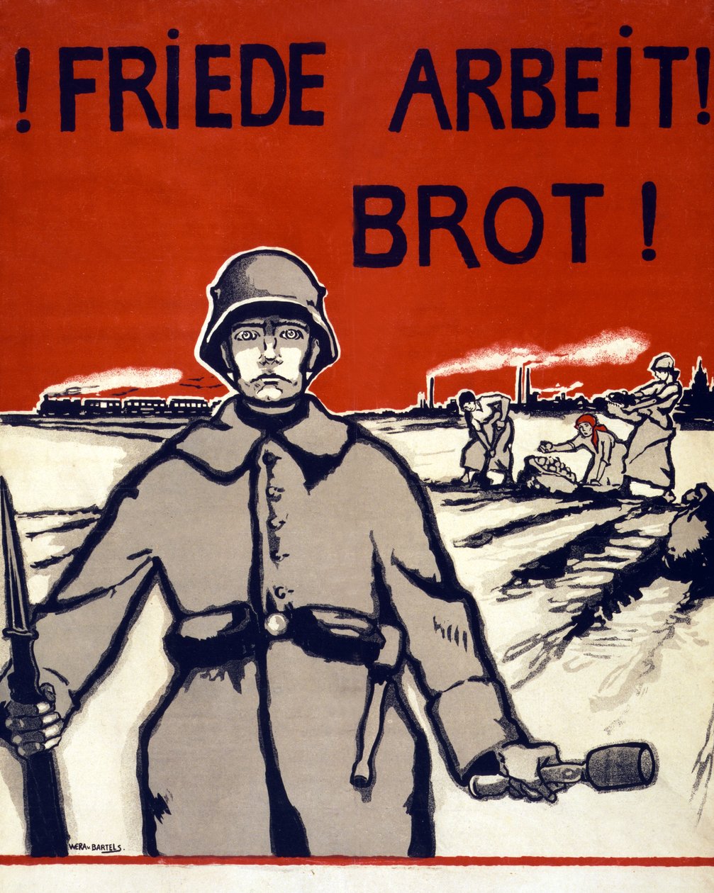 Pokój, praca, chleb! Pub. Niemcy ok. 1918 autorstwa Wera von Bartels