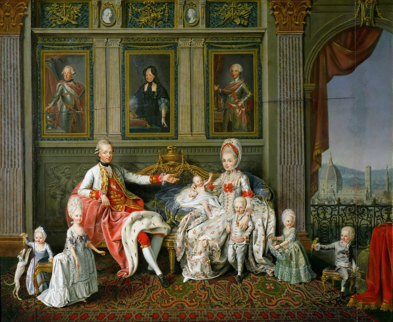 Leopold I, wielki książę Toskanii z żoną Marią Luizą i ich dziećmi, 1773 autorstwa Werlin