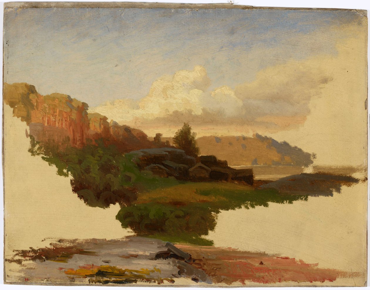 Krajobraz z Leppälahti w Kuru; niedokończony autorstwa Werner Holmberg