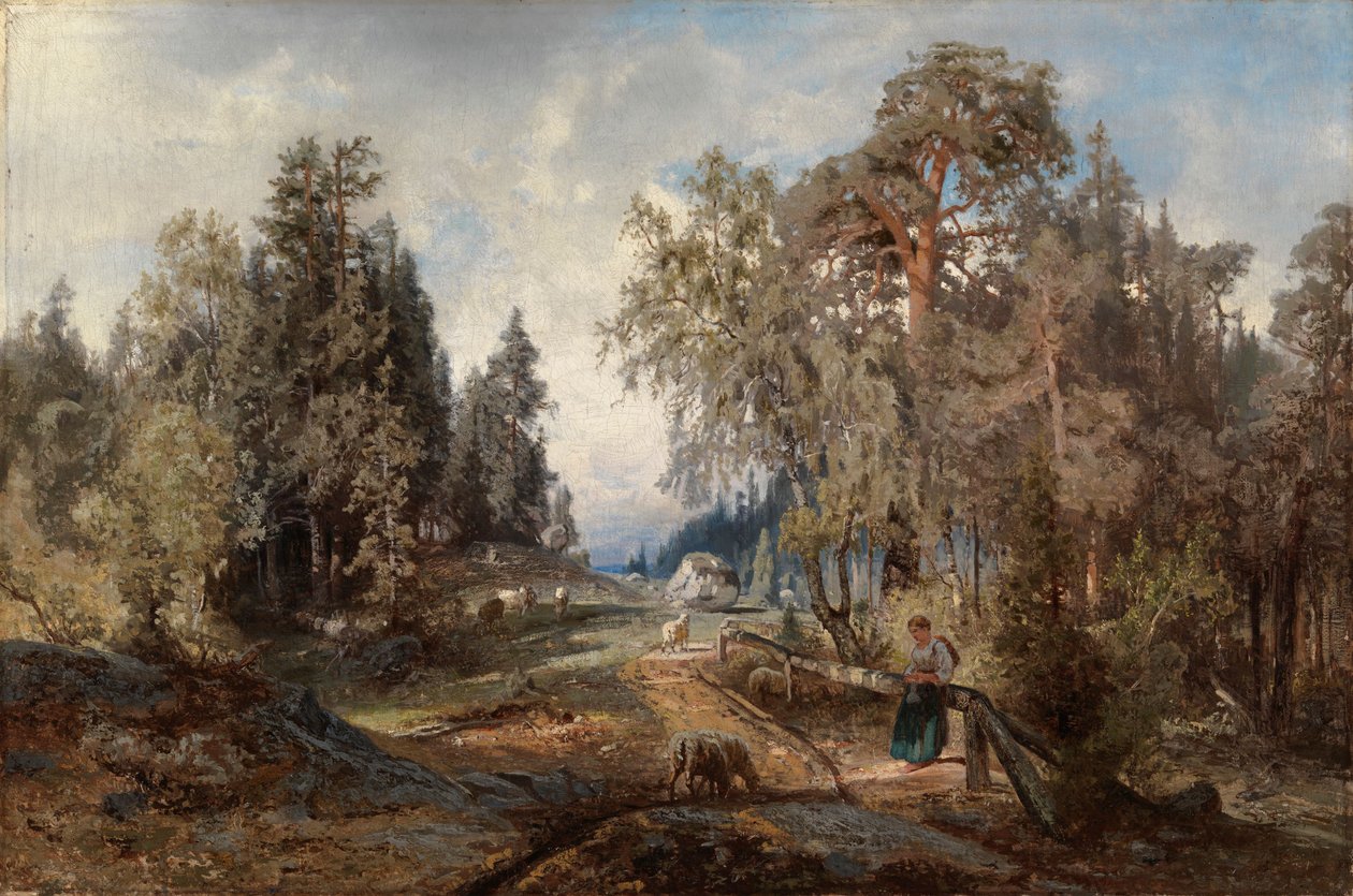 Pejzaż z owcami autorstwa Werner Holmberg
