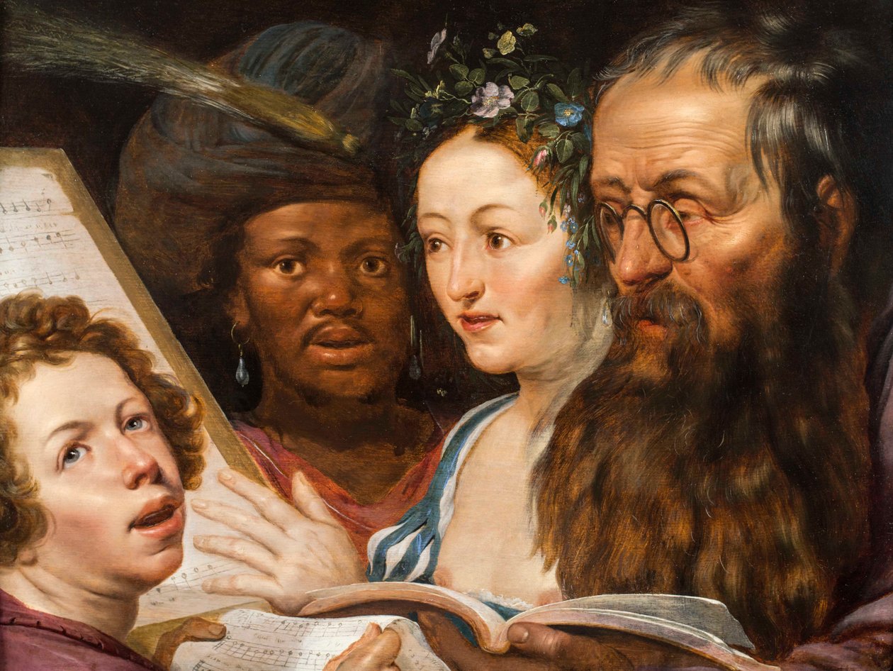 Alegoria muzyki, 1625 autorstwa Werner Jacobsz van den Valckert