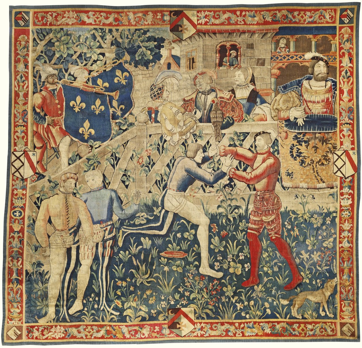 Gobelin Spotkanie królów Henryka VIII i króla Franciszka I, ok. godz. 1520 autorstwa West European Applied Art