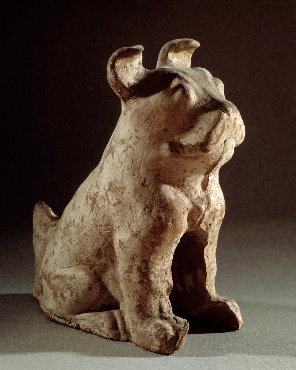 Sztuka chińska: molo z terakoty. Statuetka pogrzebowa z okresu Han (206 p.n.e.-220 n.e.). Paryż, Muzeum Cernuschi autorstwa Western Han Dynasty Chinese School