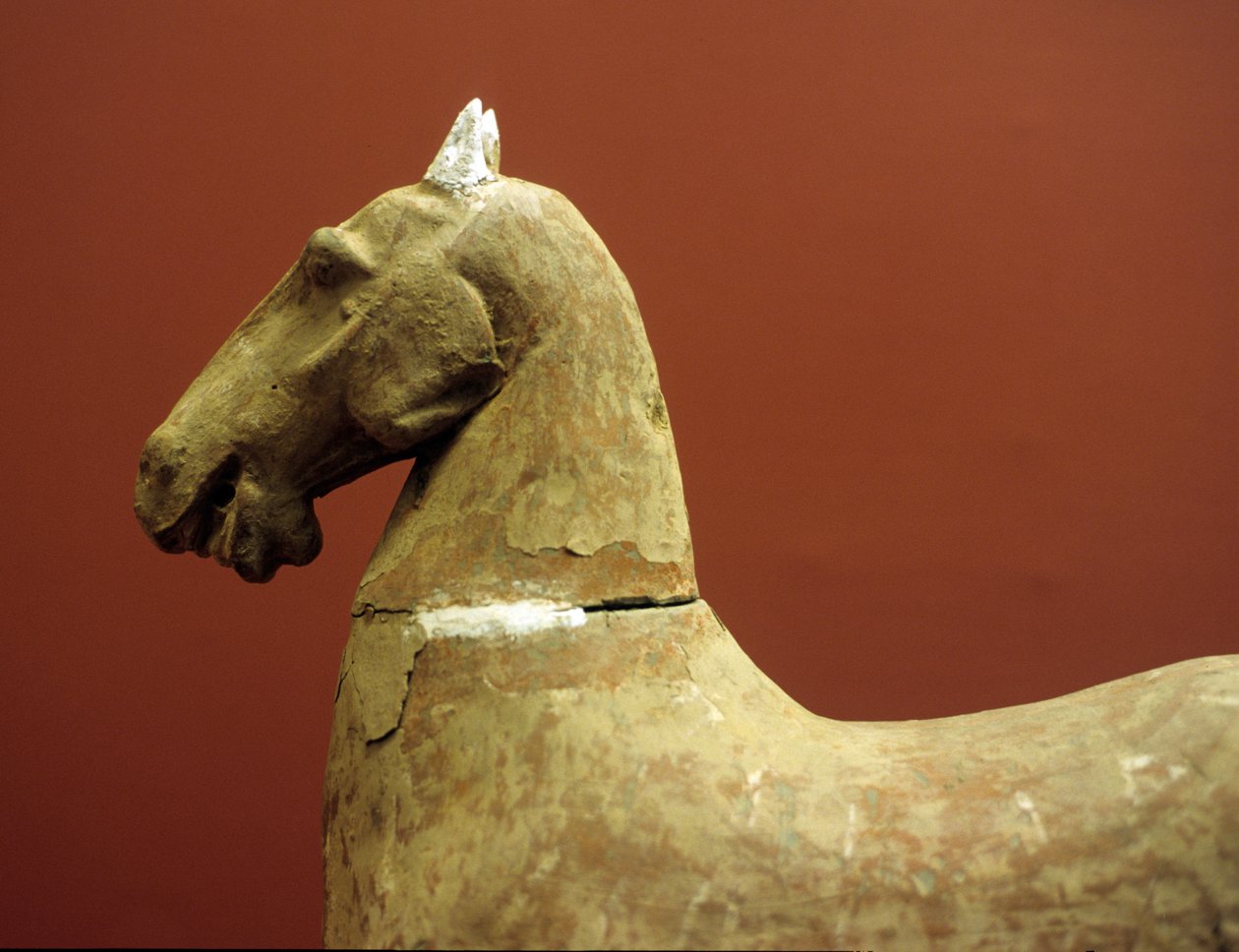 Koń, mała armia z terakoty, zachodnia dynastia Han, 206 BC-8 AD autorstwa Western Han Dynasty Chinese School