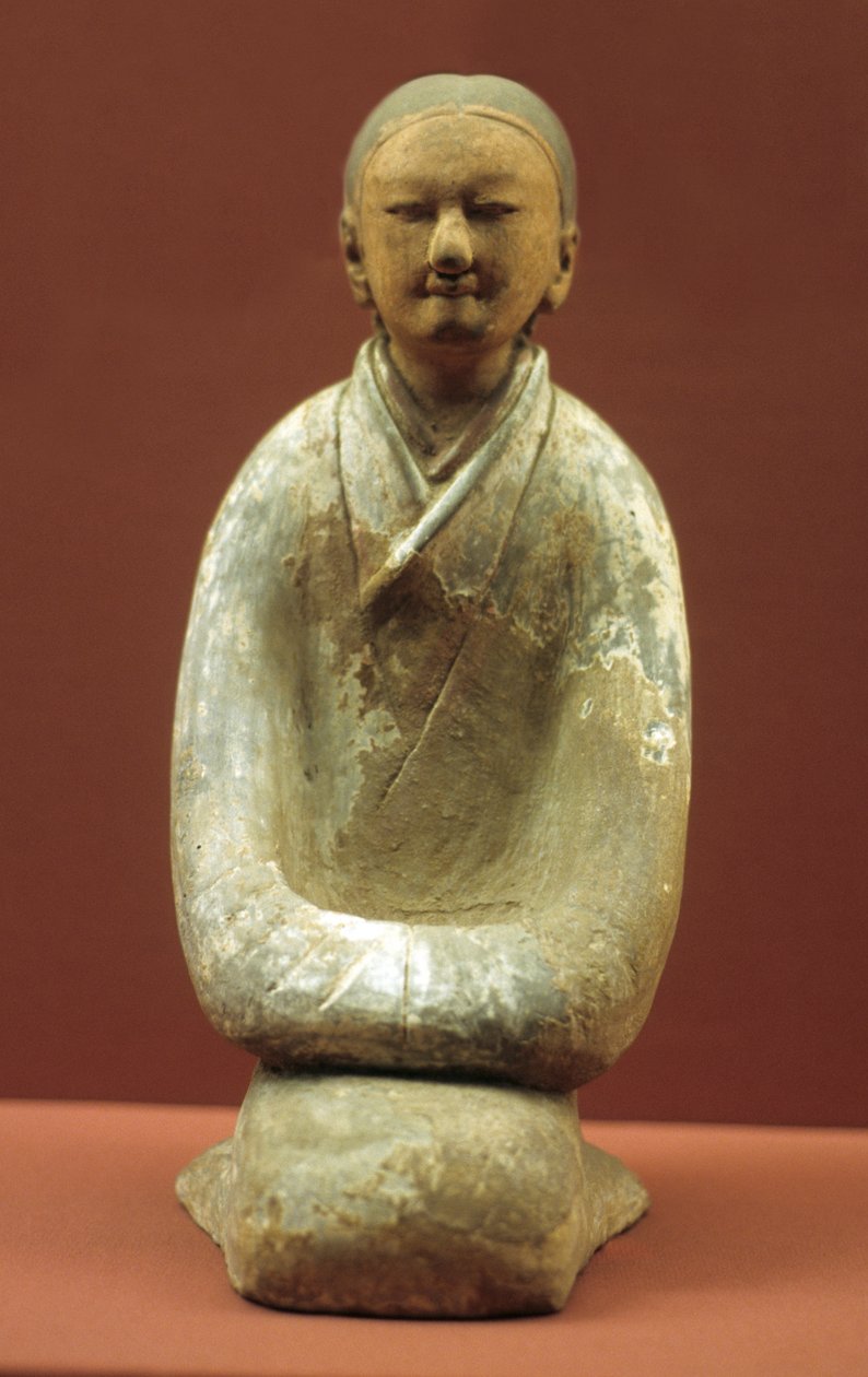 Kobieta siedząca na piętach, 206 p.n.e.-8 n.e. autorstwa Western Han Dynasty Chinese School