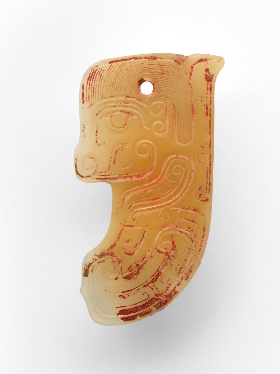 Wisiorek w formie ryby, ok. XI w p.n.e. (nefryt, nefryt) autorstwa Western Zhou Dynasty Chinese School