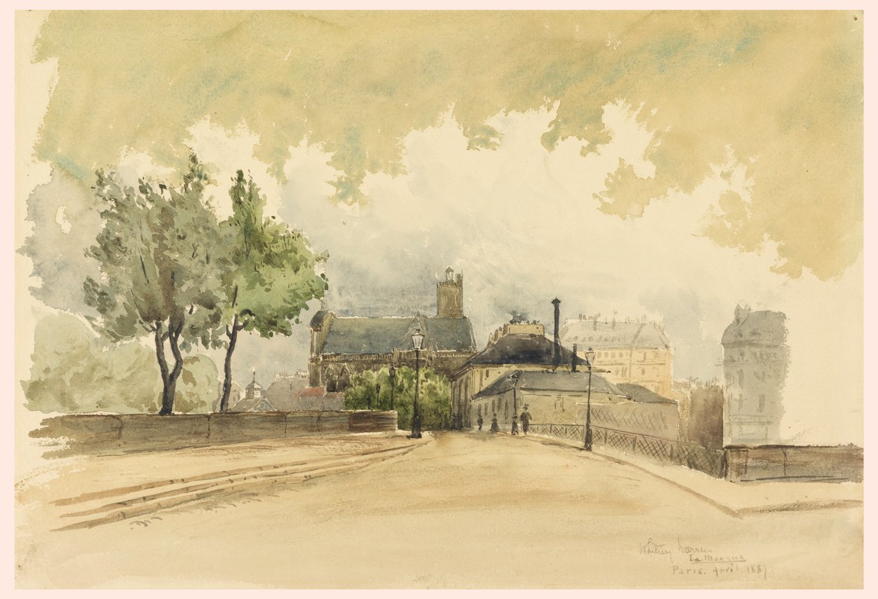 Rysunek, The Marque, Paryż, 1887 r. autorstwa Whitney Warren Jr.