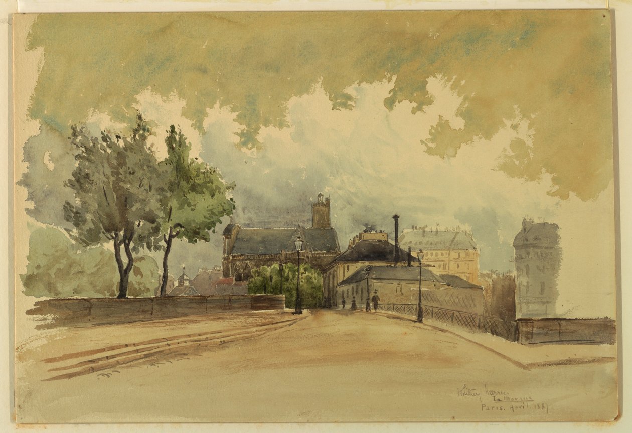 Rysunek, The Marque, Paryż, 1887 r. autorstwa Whitney Warren Jr.