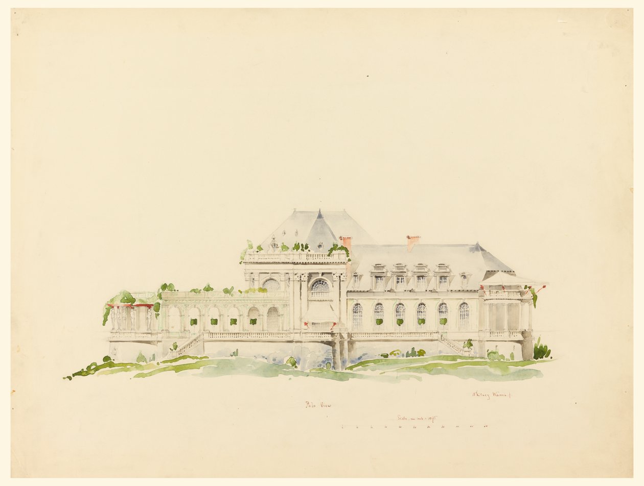Wzniesienie w kierunku Polo Grounds, Clubhouse, Newport, Rhode Island i Golf Club autorstwa Whitney Warren Jr.