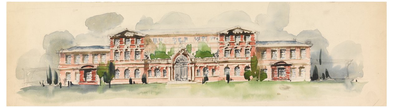 Hearst School for Girls: elewacja budynku głównego autorstwa Whitney Warren Jr.