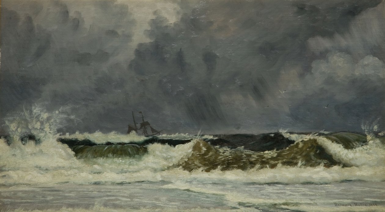 Trudna pogoda - wybrzeże Jutlandii, 1884. autorstwa Whitworth Wallis
